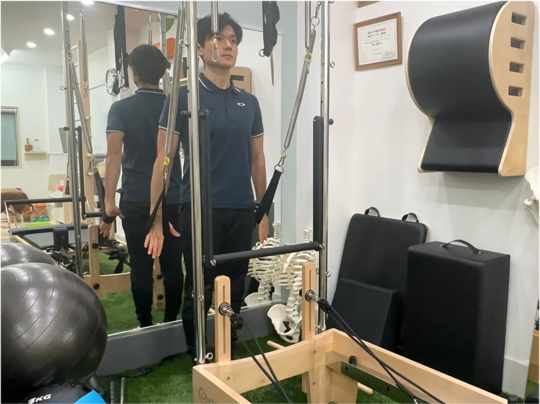 ラダーバレルでのエクササイズ